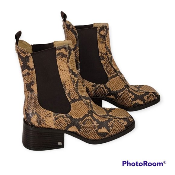 Sam Edelman Dasha Faux Snake Print Chelsea Boot Size 7.5 US - Picture 5 of 6